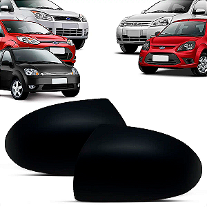 Capa Retrovisor Fiesta 2003 Até 2014 Ford Ka 2008 Até 2013 Preto