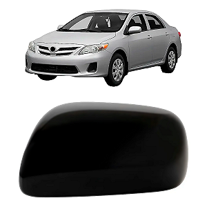Capa Retrovisor Corolla 2008 Até 2013 Etios 2012 Até 2014 Preto