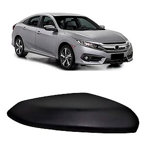 Capa Retrovisor Civic 2017 Até 2021 Preto Fosco S/ Pisca