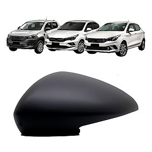 Capa Retrovisor Argo Cronos Strada 2020 Até 2024 Preto Fosco C/ Pisca