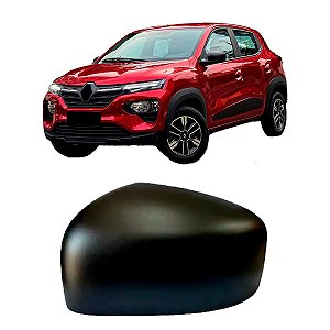 Capa Retrovisor Kwid 2017 2018 2019 2020 2021 2022 2023 Preto Fosco S/Pisca