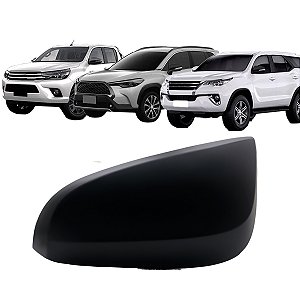 Capa Retrovisor Hilux 2016 2017 2018 2019 2020 2021 Preto Fosco S/Pisca
