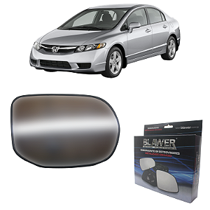 Lente Retrovisor Convexo Com Base Honda New Civic 2007 Até 2011