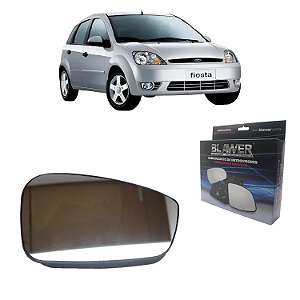 Lente Retrovisor New Fiesta 2012 Até 2018 Convexo Com Base