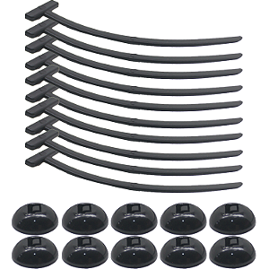 Kit 10 Abraçadeiras Nylon Automática Universal Reparos Rápidos