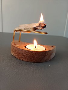 Kit Defumador Meia Lua com velas e palo santo