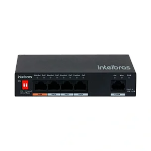SWITCH 5 PORTAS 10100 COM 4 PORTAS POE SF 500 HI POE N INTELBRAS