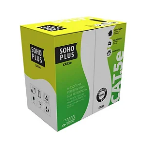 CABO LAN SOHOPLUS U/UTP CAT.5E 24AWGX4P CMX CINZA CX 305M