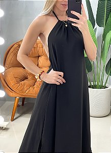 Vestido Longo em Duna Frente Única e Costas Nua Kelly Ref. 1852