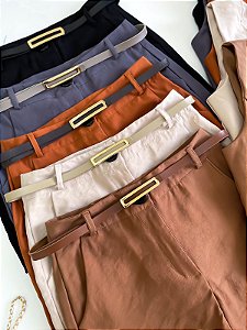 Short Saia em Alfaiataria Marrant com Cinto Ligia Ref. 1098