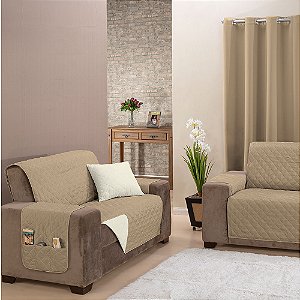 Protetor de Sofá King 2 e 3 Lugares Manu 100% Poliéster