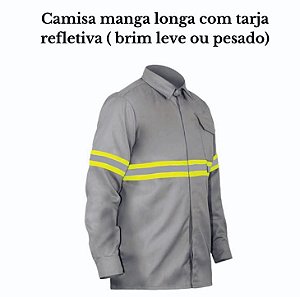 Camisa Manga longa com punho com tarja refletiva no corpo