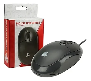 Mouse Usb 5+ 1000 Dpi, Preto, Office, Box - 015-0043