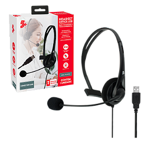 Headset Office para Telefone e Computador com Conector USB