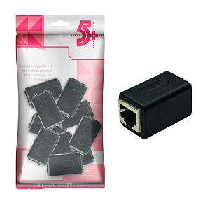 Emenda RJ45 Cat5/Cat6 Metálica