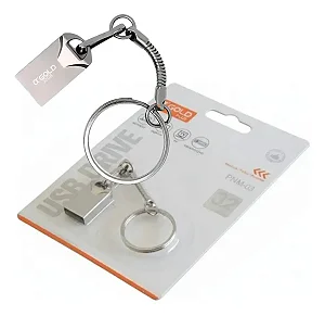 Pen Drive Chaveiro Metal Mini 32GB A'Gold