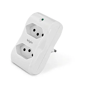 Protetor Surto (DPS) 2P+T 10A 2 Tomadas Bivolt