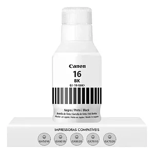 Refil de Tinta Preta G16 BK GX4010 GX6010 GX7010