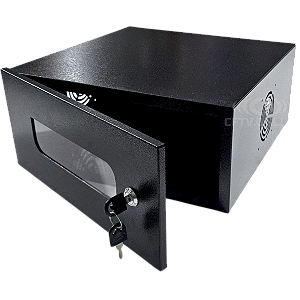 Kit com 10 Mini Rack 15º polegadas com Visor de Acrilico e com Chave para Dvr, Servidor, Rede Modem Roteador