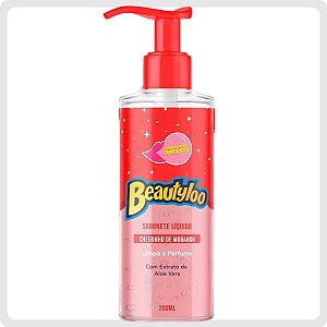 Sabonete Líquido Beautyloo Morango Cheirinho de Chiclete Face Beautiful