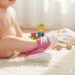 Tênis Bebê Mania Menina Casual Conforto Pink