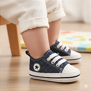 Tênis Bebê Mania Menina Casual Conforto Jeans