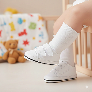 Tênis Star Bebê Mania Casual Conforto Duas Pontas Branco