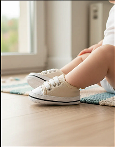 Tênis Bebê Mania Casual Conforto Bege