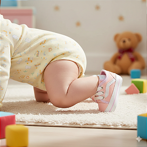 Tênis Bebê Mania Casual Conforto Estilo Vans Rosa