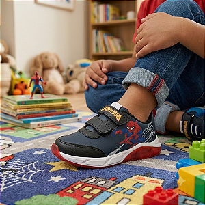 Tênis Homem Aranha Com Led Marvel Original Infantil Menino