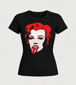 Baby look Marilyn Monroe + banda Rolling Stones.