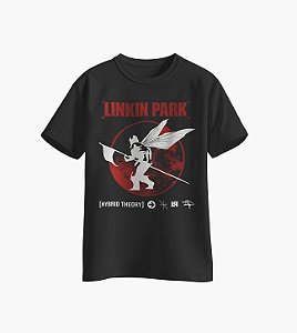 Camiseta da banda Linkin Park com arte inspirada no álbum Hybrid Theory
