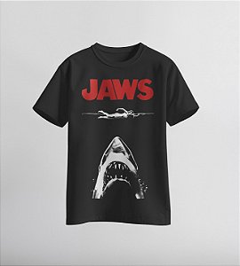 Camiseta do filme Tubarão (Jaws) de 1975