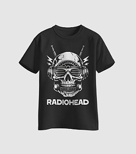 Camiseta da banda Radiohead com arte desenvolvida pela loja