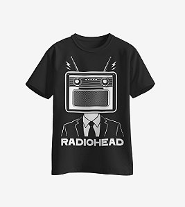 Camiseta da banda Radiohead com arte desenvolvida pela loja