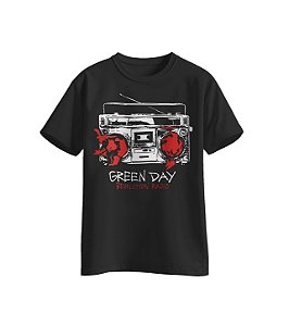 Camiseta da banda Green Day Revolution Radio