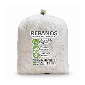 Pano Limpeza Industrial Branco Algodão