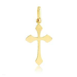 Pingente de ouro 18k cruz delicada