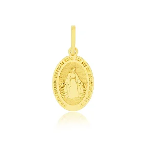 Medalha Nossa Senhora das Graças ouro 18k XVII