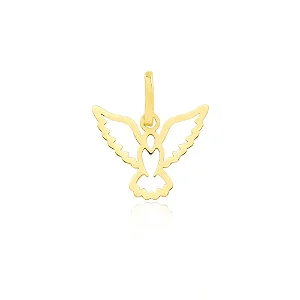 Pingente Divino Espírito Santo ouro 18k delicado