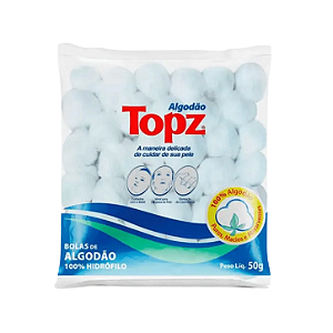 ALGODÃO EM BOLAS - Topz - 50g