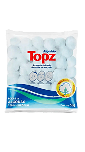 ALGODÃO EM BOLAS - Topz - 50g
