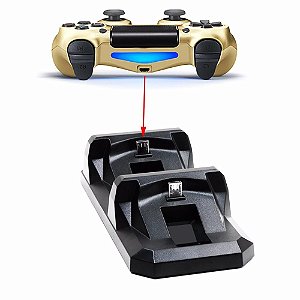 Carregador duplo usb para controle de ps4, acessórios de carregamento, suporte p