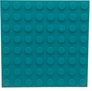 LEGO® Plate 8x8 - NOVO - Original - Dark Turquoise