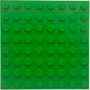 LEGO® Plate 8x8 - Bright Green - NOVO - Original