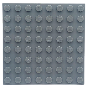 LEGO® Plate 8x8 - Light Bluish Gray - NOVO - Original