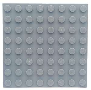 LEGO® Plate 8 x 8 - Light Bluish Gray - NOVO - Original - PB00011