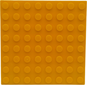 LEGO® Plate 8 x 8 - Bright Light Orange - NOVO - Original