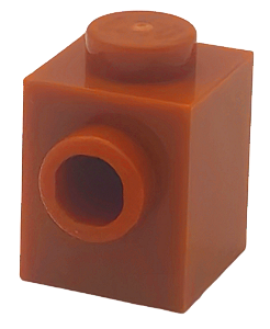 LEGO® Brick, Modified 1 x 1 with Stud - cod 87087 - NOVO - Original - Dark Orange