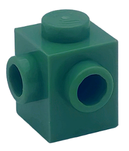 LEGO® Brick, Modified 1 x 1 with Studs on 2 Sides, Adjacent - NOVO - Original - cod 26604 - Sand Green
